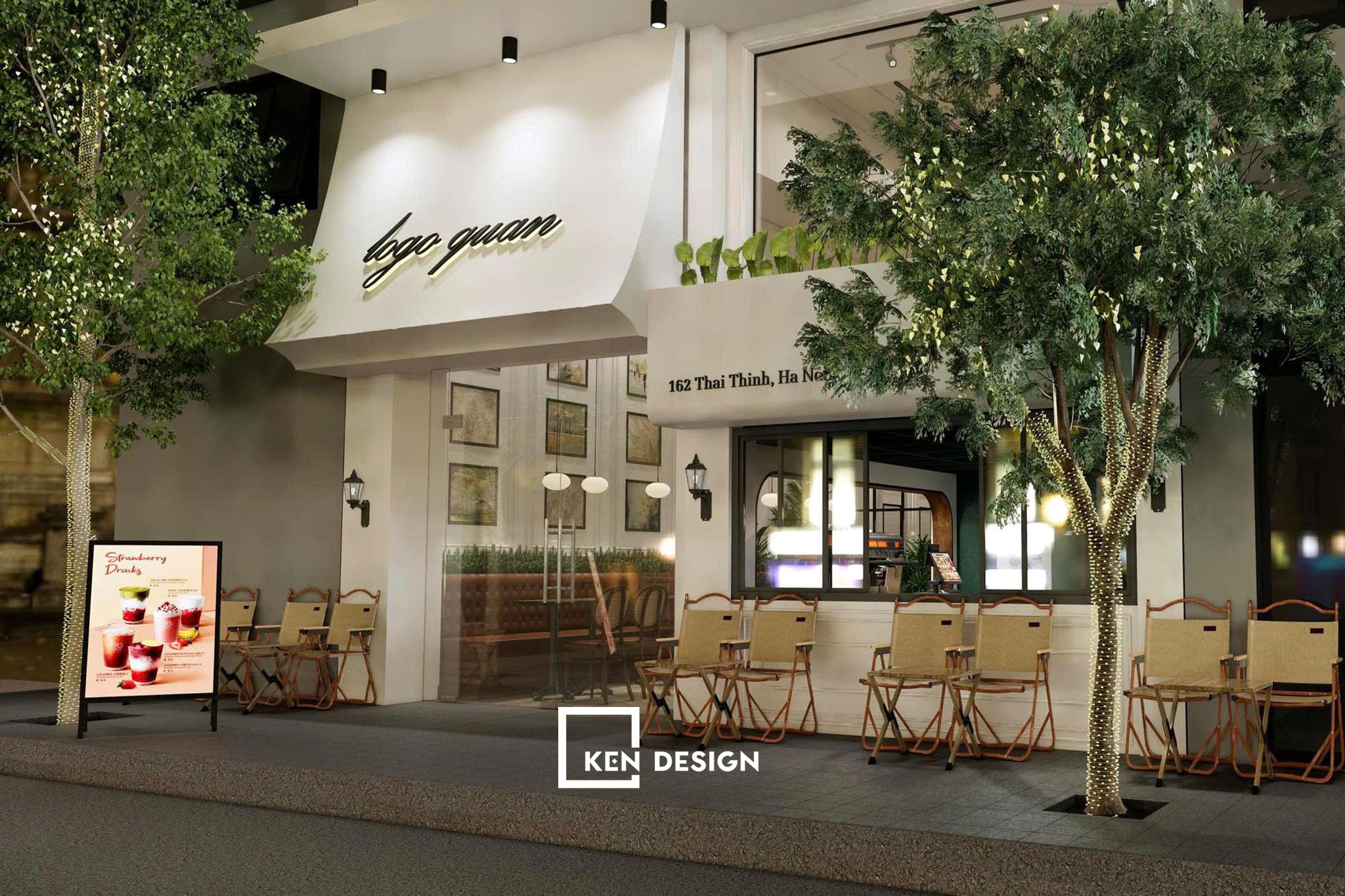 Thi công gác lửng cho quán cafe